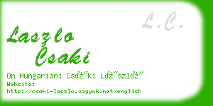 laszlo csaki business card
